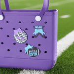 Henkilökohtainen Baseball Softball Jalkapallo Urheilu Bow Design Bag Charm nimi tarvikkeet Bogg syntymäpäivälahja urheilun ystäville