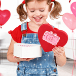 Personalized Cute Bow Heart Pink Sticker with Name Set of 2 Gift Decor Valentine's Day Gift for Kids Women Men