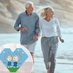 Personalized Comic Character Couple Heart ABS Building Block Puzzle with Name Surprise Anniversary Valentine's Day Gift for Couple