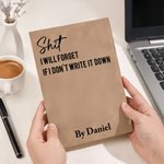 Personlig Humoristisk Text A5 PU läder Dagbok Planering Journal Anteckningsbok med namn och 200 linjerade sidor Födelsedagspresent till kollega vän