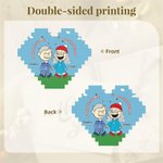 Personalized Comic Character Couple Heart ABS Building Block Puzzle with Name Surprise Anniversary Valentine's Day Gift for Couple
