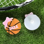Henkilökohtainen Baseball Softball Jalkapallo Urheilu Bow Design Bag Charm nimi tarvikkeet Bogg syntymäpäivälahja urheilun ystäville
