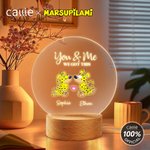 Gepersonaliseerd paar Langstaartige Marsupilami LED Nachtlampje met Namen Home Decor Valentijnsdag Cadeau voor Koppel | Callie × Marsupilami®