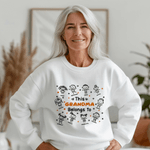 Personalised Cute Line Cartoon Character Soft T-shirt Sweatshirt with Name Birthday Gift for Family Grandma Mom