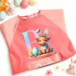 Tablier de peinture pour enfants avec nom et poche frontale Cadeau de Pâques pour les enfants