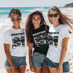 Personalized Besties 8 Photos Soft T-shirt Sweatshirt Hoodie with Name Daily Wear Friendship Gift for Besties