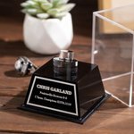 Anillo de campeonato y caja acrílica de exhibición personalizados texto grabado regalo de cumpleaños para amantes del deporte familia y amigos