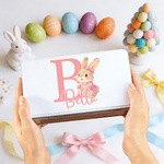 Henkilökohtainen söpö sarjakuva Rabbit Initial Biscuit Tin säilytyslaatikko nimi pääsiäinen puolue lahja lapsille perheelle