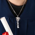 Personalized Class of 2026 Graduation Cap Zircon Necklace with Name Minimalist Jewelry Graduation Gift for Graduates
