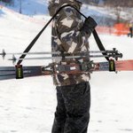 Courroie de ski ajustable personnalisée de couleur vive avec texte et 2 crochets et boucles Accessoire d'équipement de ski Cadeau d'anniversaire pour les amateurs de ski