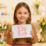 Henkilökohtainen söpö sarjakuva Rabbit Initial Biscuit Tin säilytyslaatikko nimi pääsiäinen puolue lahja lapsille perheelle