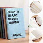 Personlig Humoristisk Text A5 PU läder Dagbok Planering Journal Anteckningsbok med namn och 200 linjerade sidor Födelsedagspresent till kollega vän