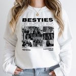 Personalized Besties 8 Photos Soft T-shirt Sweatshirt Hoodie with Name Daily Wear Friendship Gift for Besties