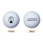 Spersonalizowana piłka golfowa w stylu komiksowym z imieniem Trening Zawody Prezent urodzinowy dla golfisty