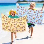 Personalizada 67 Meme Toalla de playa de microfibra sobredimensionada con fotos de caras Fiesta en la playa Regalo de cumpleaños esencial para amigos adolescentes Gen Z
