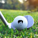 Spersonalizowana piłka golfowa w stylu komiksowym z imieniem Trening Zawody Prezent urodzinowy dla golfisty