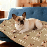 Manta suave personalizada con nombre y cara impresa en la pata Regalo de cumpleaños para dueños de mascotas