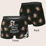 Personalized Property Of Funny Face Photo Boxer Brief with Name Men's Underwear Valentine's Day Anniversary Gift for Boyfriend Husband