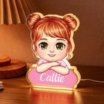 Personalised Cartoon Kid Character Acrylic LED Night Light with Name Home Decor Birthday Gift for Kids