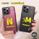 Personalisierte niedliche Marsupilami Leder Flip Wallet Handyhülle mit Namen und RFID-Blockierung Karteninhaber Geburtstagsgeschenk für Familie | Callie × Marsupilami®
