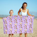 Personalizada 67 Meme Toalla de playa de microfibra sobredimensionada con fotos de caras Fiesta en la playa Regalo de cumpleaños esencial para amigos adolescentes Gen Z
