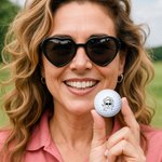 Spersonalizowana piłka golfowa w stylu komiksowym z imieniem Trening Zawody Prezent urodzinowy dla golfisty