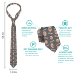 Personalizada Divertida 1-6 Cara Fotos Corbata Suave con Título Novedad Accesorio Día del Padre Cumpleaños Regalo para Abuelo Papá Hombre