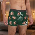 Personalized Property Of Funny Face Photo Boxer Brief with Name Men's Underwear Valentine's Day Anniversary Gift for Boyfriend Husband