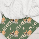 Manta suave personalizada con nombre y cara impresa en la pata Regalo de cumpleaños para dueños de mascotas