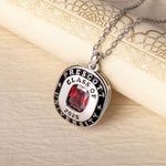 Personalized Birthstone Shield Badge Sterling Silver Necklace with Text Dainty Jewellery Class of 2026 Graduation Gift for Graduates Friends Classmates