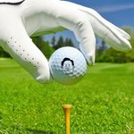 Spersonalizowana piłka golfowa w stylu komiksowym z imieniem Trening Zawody Prezent urodzinowy dla golfisty