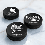 Personalizado Hockey Hielo Casco Stick Jugador Silueta Diseño Hockey Hielo Puck con Nombre Pista de Hielo Día de Juego Equipo Regalo para Hockey Hielo Jugador Amante