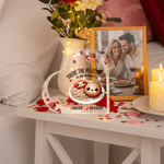 Personalised Rose Match Foodie Couple Heart Acrylic Plaque with Names Dining Room Decor Valentine's Day Anniversary Gift for Couples