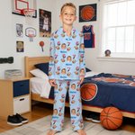 Personalised Six Seven Meme Design Face Photo Multicolour Pyjama Set with Name Birthday Gift for Children