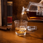 Personalised Whiskey Barware Hexagonal Decanter with Name Father's Day Birthday Gift for Fathers Boyfriends