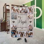 Manta suave personalizada con 10 fotos familiares y 1 a 8 nombres y texto regalo de cumpleaños Día de la Madre Día del Padre para familia