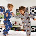 Personalised Six Seven Meme Design Face Photo Multicolour Pyjama Set with Name Birthday Gift for Children
