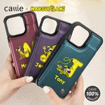 Personalisierte niedliche Marsupilami Leder Flip Wallet Handyhülle mit Namen und RFID-Blockierung Karteninhaber Geburtstagsgeschenk für Familie | Callie × Marsupilami®