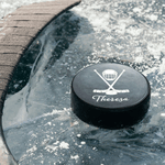 Personalizado Hockey Hielo Casco Stick Jugador Silueta Diseño Hockey Hielo Puck con Nombre Pista de Hielo Día de Juego Equipo Regalo para Hockey Hielo Jugador Amante