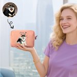 Henkilökohtainen käsin maalattu vesiväri tyyli Pet Photo Makeup Bag nimi Daily Travel syntymäpäivälahja lemmikkieläinten ystäville omistajille 6
