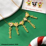 Collar personalizado de Marsupilami de cola larga 1-5 Colgantes de Marsupilami con nombre Regalo de Navidad para niñas Mujeres | Callie × Marsupilami