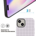 Personalised Bohemian Plaid Name Phone Case for iPhone or Samsung Daily Use Birthday Gift for Family Friend