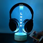 Gepersonaliseerde acryl Gamertag Hoofdtelefoonstandaard met naam Verstelbare Multi-Color Light Desk Decor Gaming accessoires Verjaardag Kerstcadeau voor Gamers