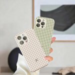 Personalised Bohemian Plaid Name Phone Case for iPhone or Samsung Daily Use Birthday Gift for Family Friend