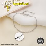 Gepersonaliseerde Ronde Staart-Springende Marsupilami Armband met Naam Verjaardag Verjaardagscadeau voor Vriend Familie | Callie × Marsupilami®