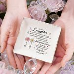 Personalised Crystal Birth Flower Heartfelt Message Ceramic Trinket Jewellery Dish with Name and Text Daily Use Birthday Gift for Girls Women
