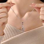 Collier de projection de photos de fleurs d'amour éternel micro sculpté personnalisé Bijoux pour femme Cadeau d'anniversaire pour femme