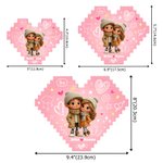 Personalized Heart Hugging Cartoon Character ABS Stand Building Brick Puzzles with Name Room Decor Anniversary Valentine's Day Gift for Couple