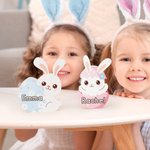 Personalizado Multicolor Lindo Conejo de Pascua Ornamento con Nombre Decoración de Escritorio Cesta de Relleno de Pascua Fiesta de Regalo para la Familia Niños