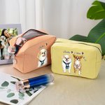Henkilökohtainen käsin maalattu vesiväri tyyli Pet Photo Makeup Bag nimi Daily Travel syntymäpäivälahja lemmikkieläinten ystäville omistajille 4